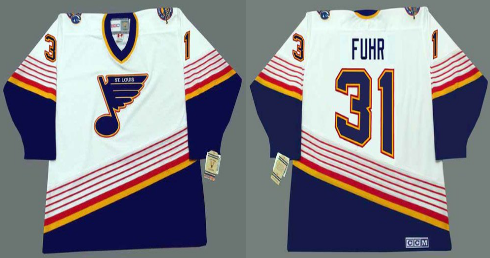 2019 Men St.Louis Blues #31 Fuhr white CCM NHL jerseys->st.louis blues->NHL Jersey